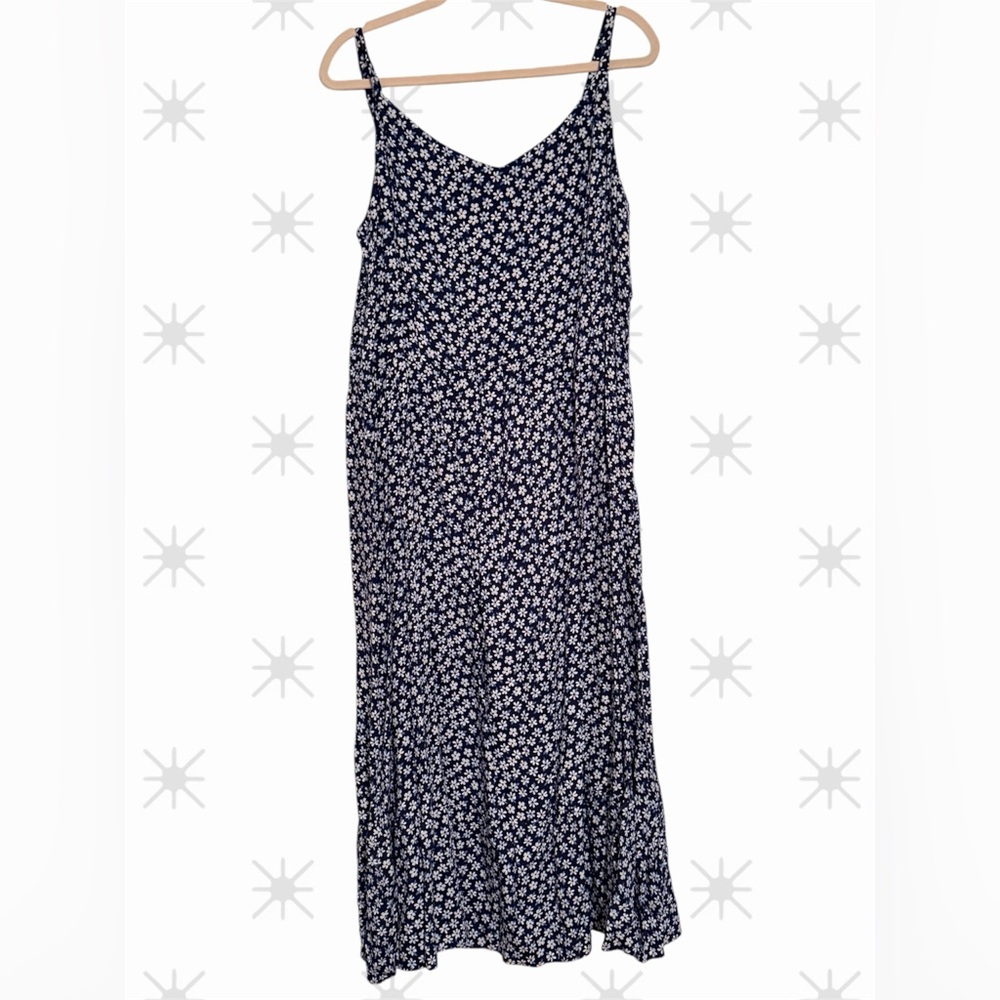 Old Navy Floral Sleeveless Maxi Dress - Navy and White